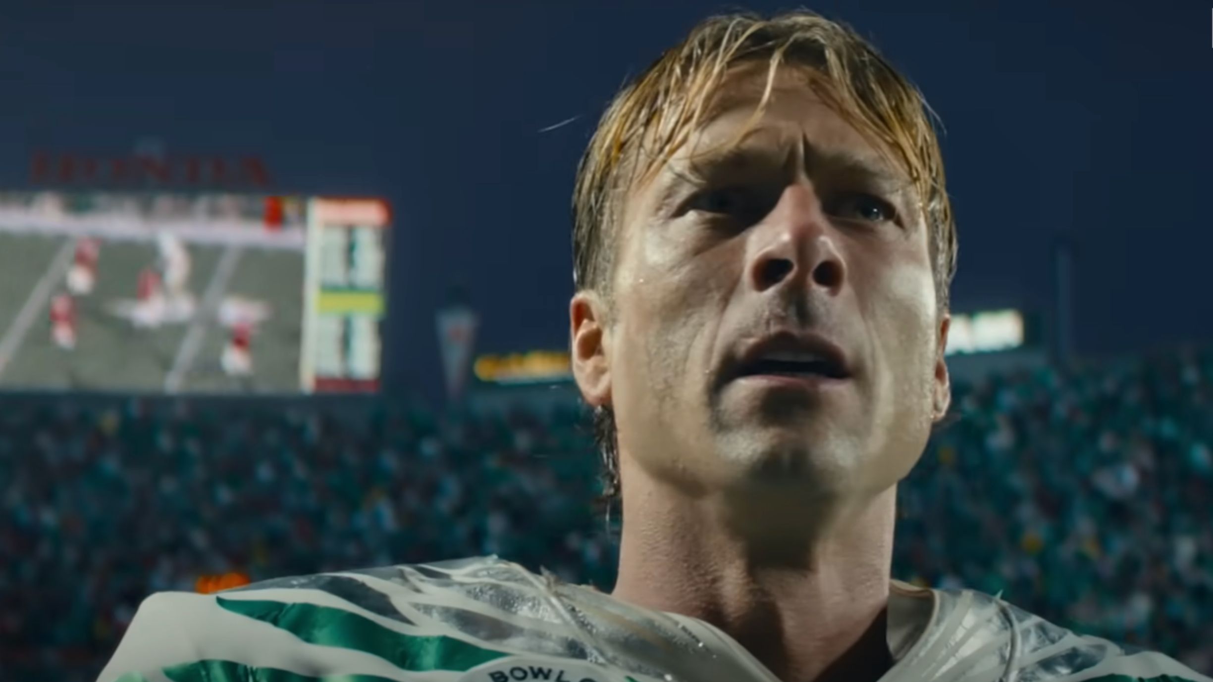 Glen Powell as Russ Holliday in Chad Powers (Image via YouTube/Hulu)