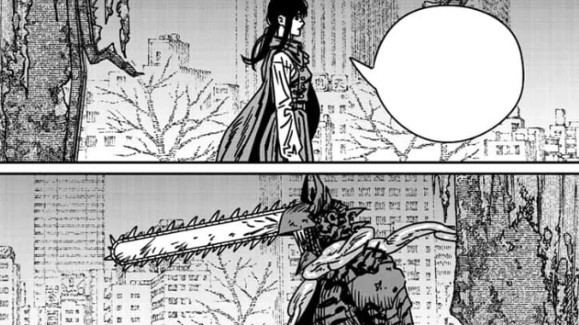Moments before the fight between Yoru and Chainsaw Man (Image Credits: Shueisha)