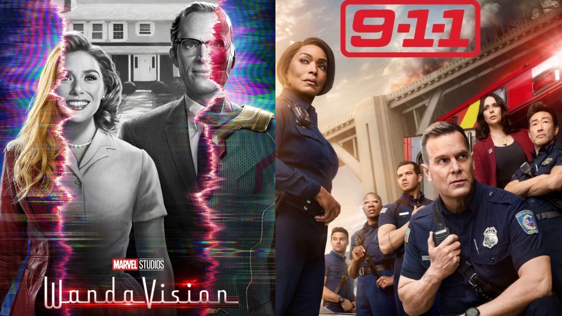 Wanda Vision and 9-1-1 | Images via Disney+ and ABC