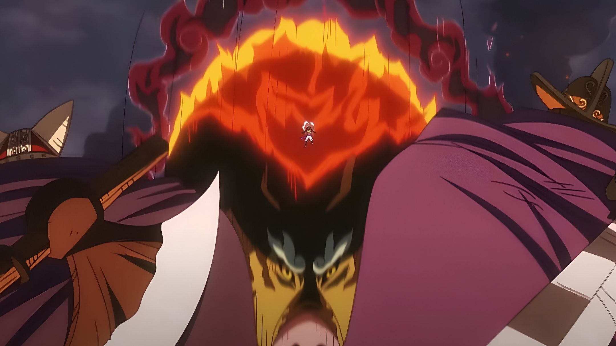 Dorry, Broggy, and Luffy confronts St. Topman Warcury
