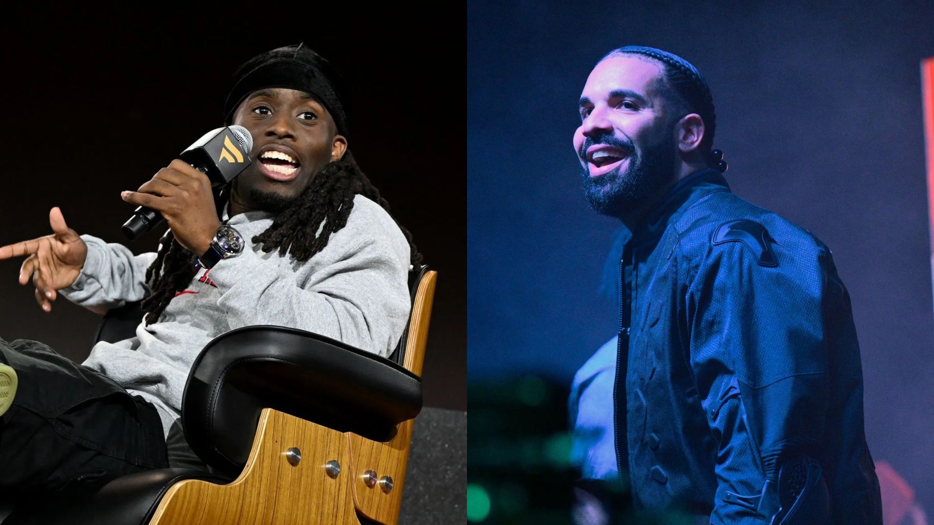 Kai Cenat reacts to Drake