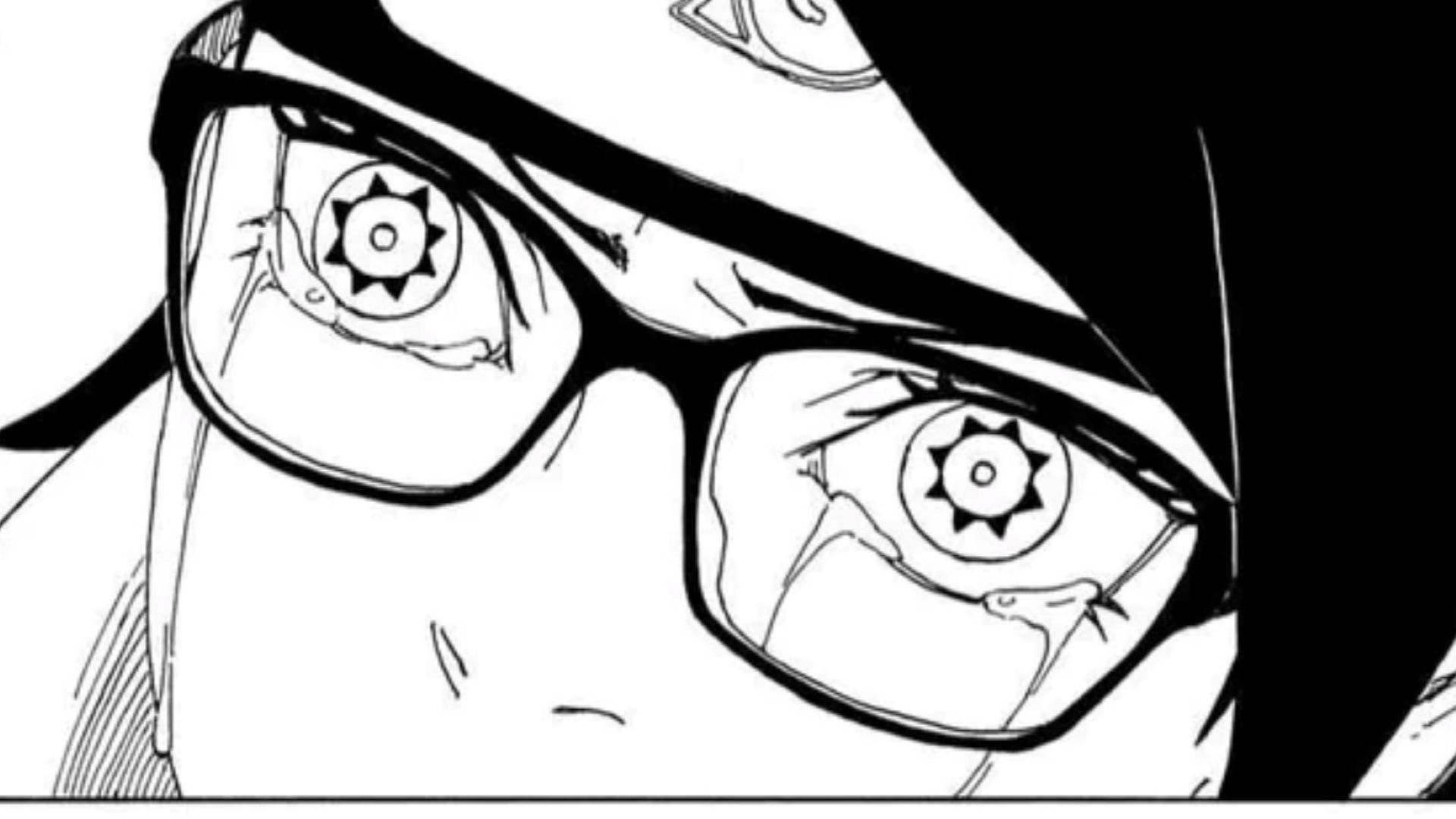 Sarada&rsquo;s Mangekyo Sharingan (Image Credit: Shueisha)