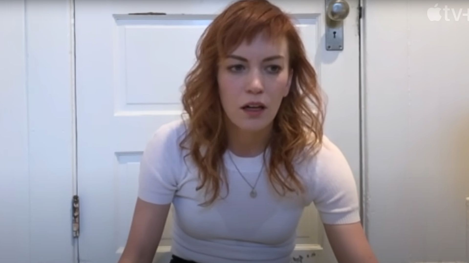 Britt Lower&rsquo;s bathroom audition won her Severance (Image via Apple TV)