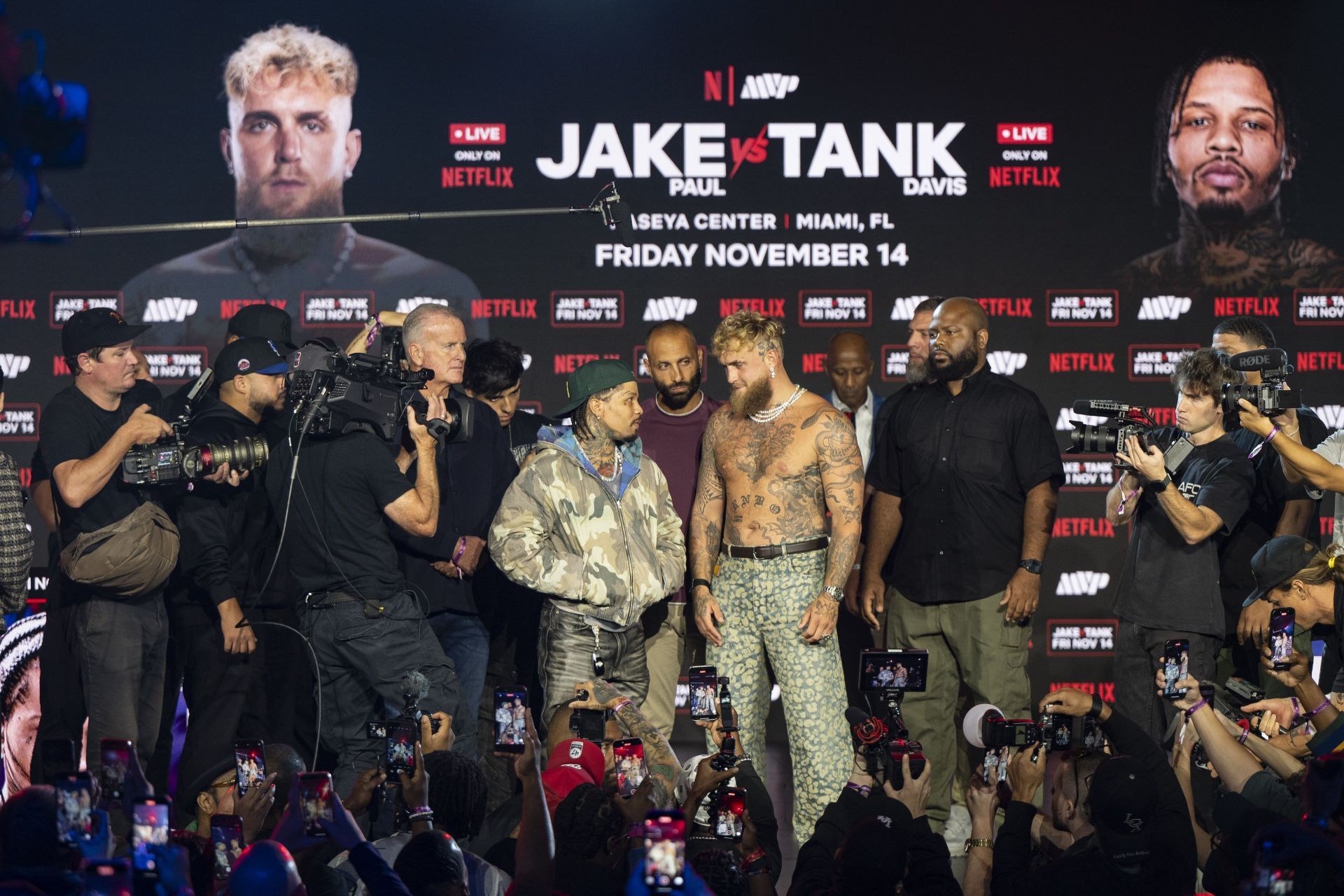 Jake Paul vs. Tank kickoff press conference in New York - Source: Getty