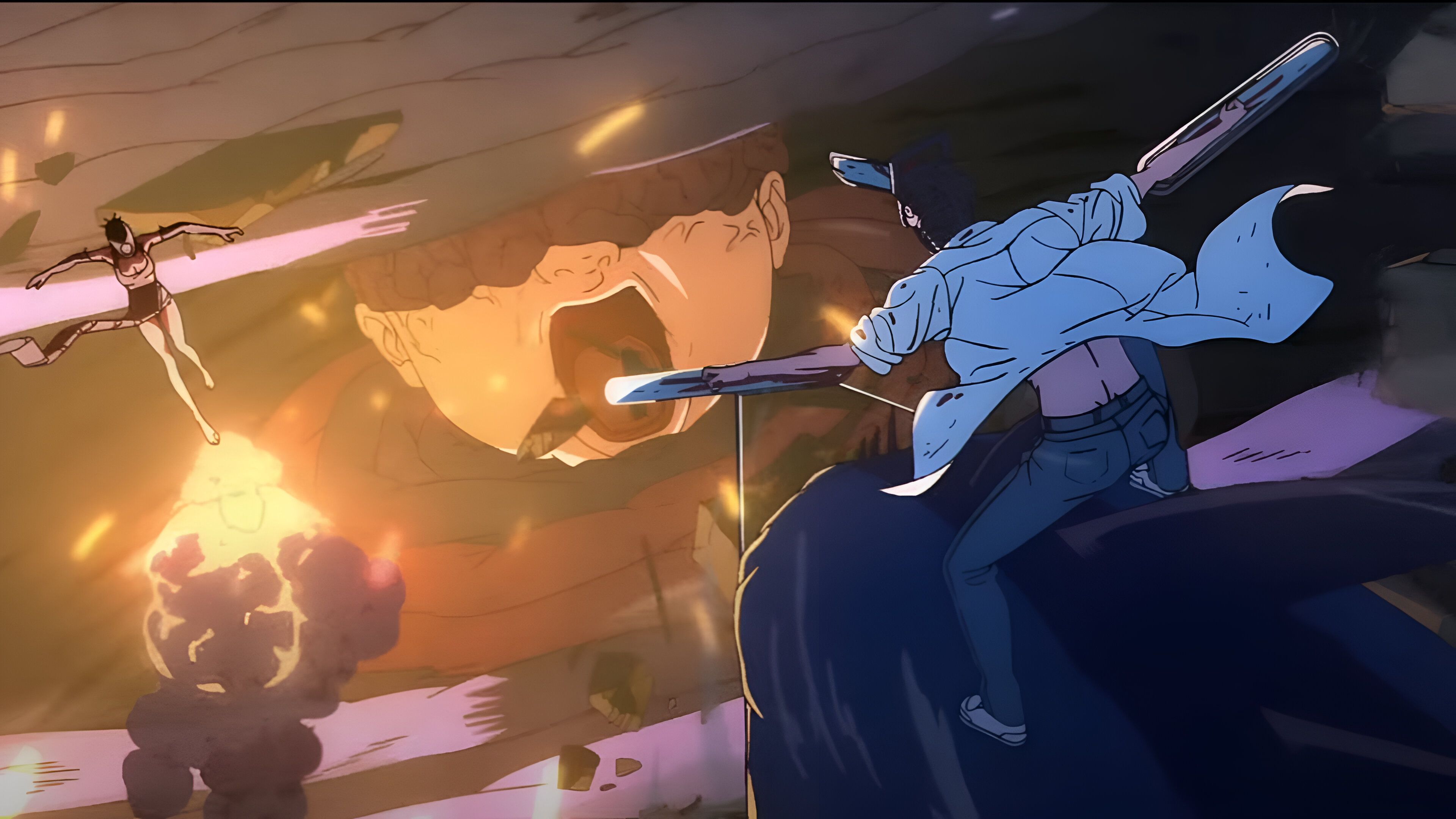 Denji battling with the Bomb Girl 
