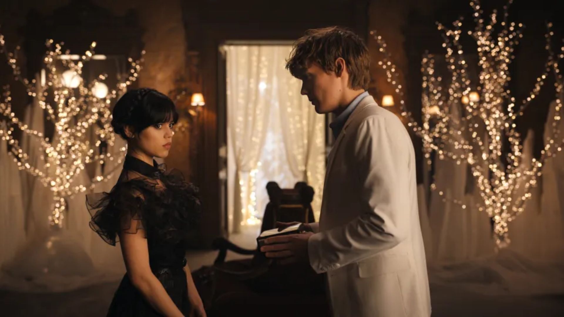 Wednesday and Tyler in Season 1 (Image via Netflix)
