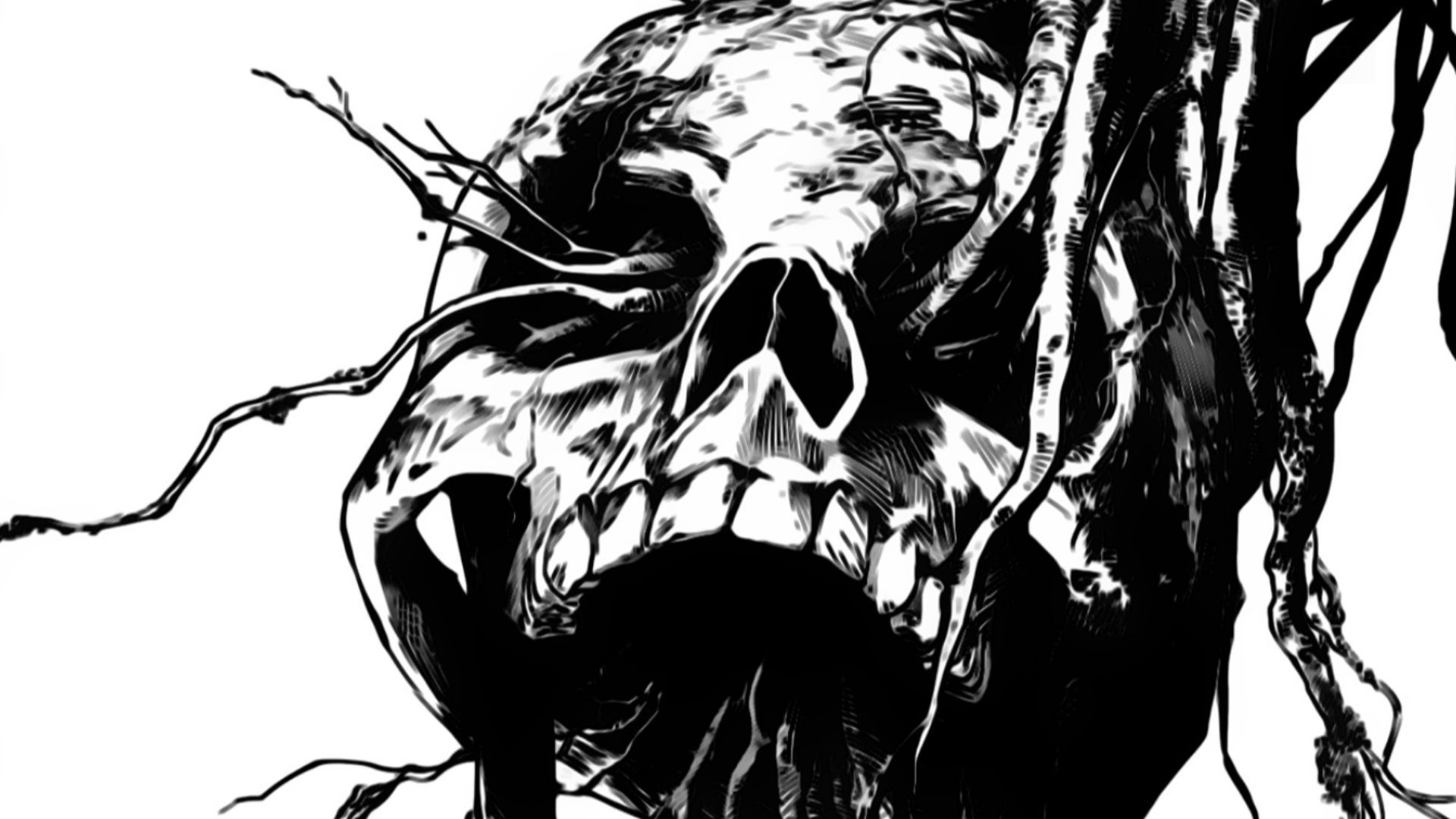 Human skull found by Yuka (Image Source: Shueisha)