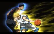 Aomine and Kise playing against each other as seen in the anime (Image credits: Production I.G.)
