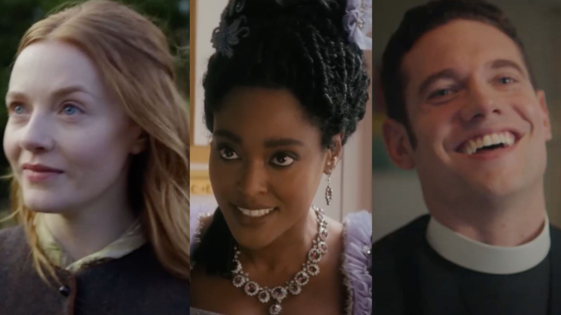This is a collage of the images of Harriet Slater, Arsema Thomas and Tom Brittney (left to right)