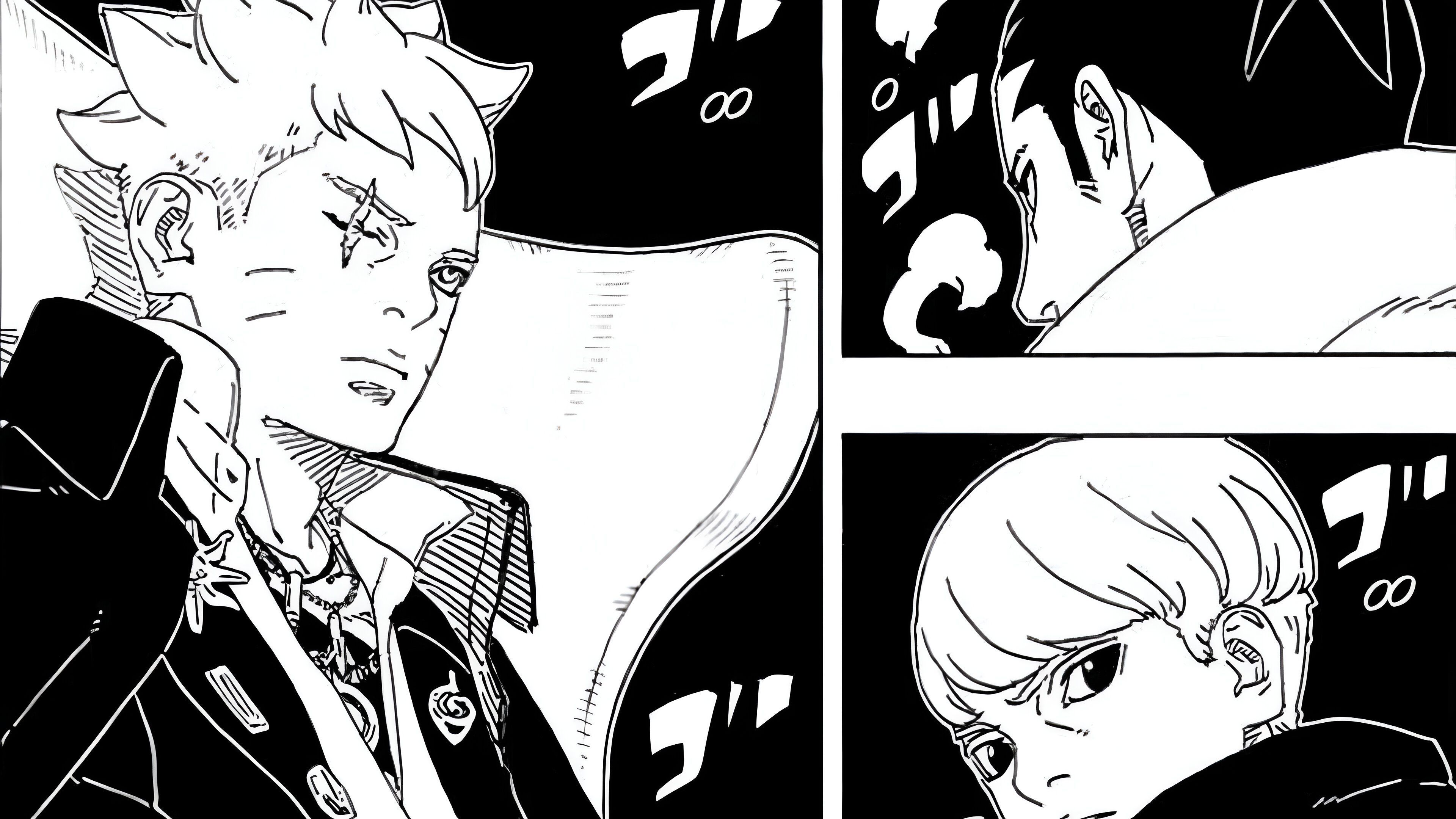 Boruto, Inojin, and Shikamaru in Boruto: Two Blue Vortex Chapter 26
