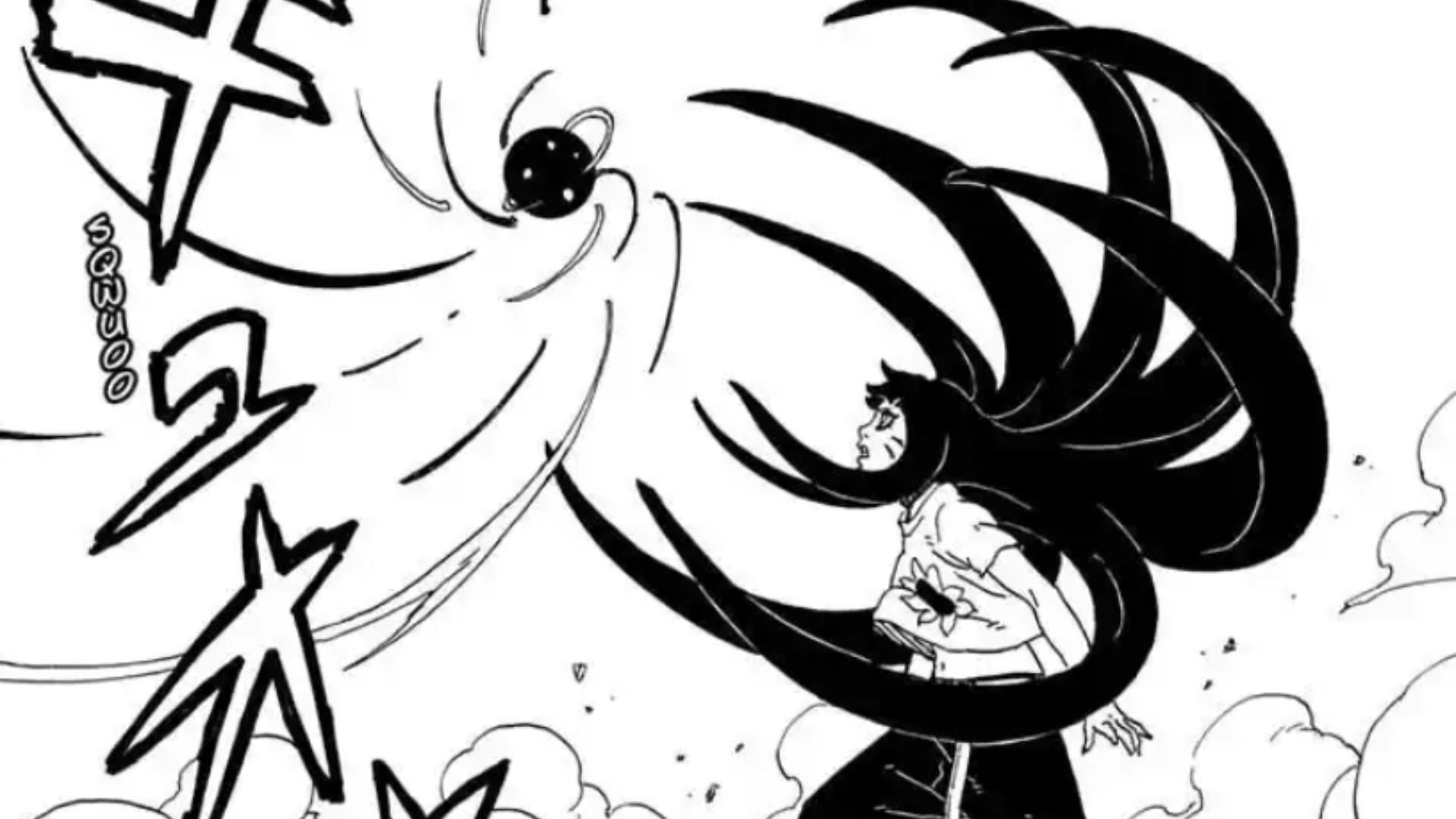 Himawari unleashes a Tailed Beast Bomb as seen in the manga series (Image credits: Shueisha)