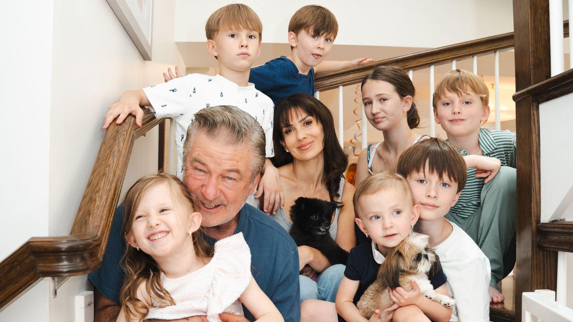Hilaria Baldwin, Alec Baldwin, and their seven children (Image via Instagram)