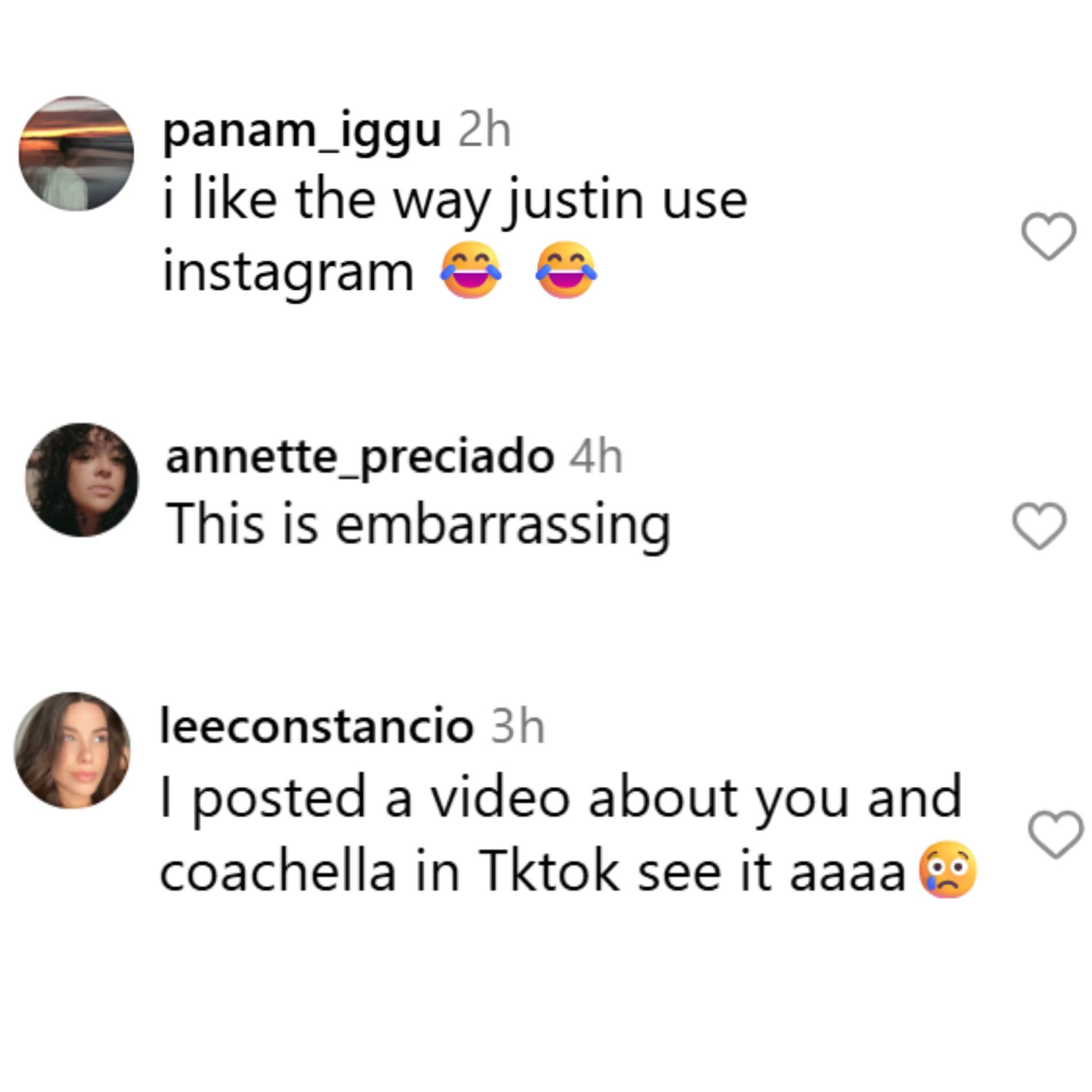 Internet reacts to Bieber&#039;s post. (Image via Instagram/@justinbieber)