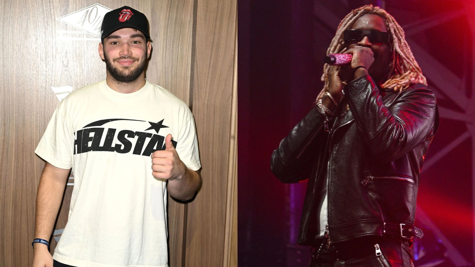 Adin Ross and Young Thug (Images via Getty)