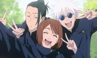 Shoko, Geto, and Gojo as seen in anime (Image Source: MAPPA Studio)