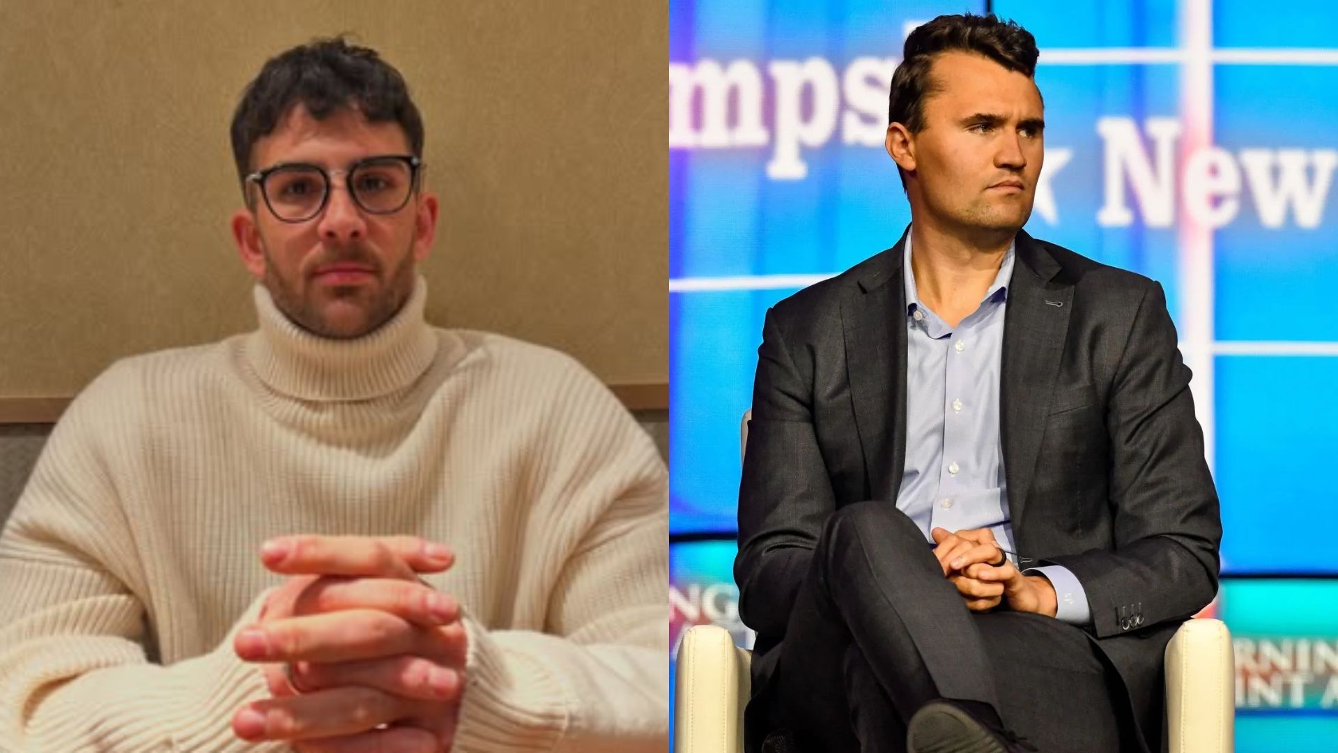 Hasan Piker talks about Charlie Kirk. (Image via Instagram/@hasandpiker &amp; Getty)