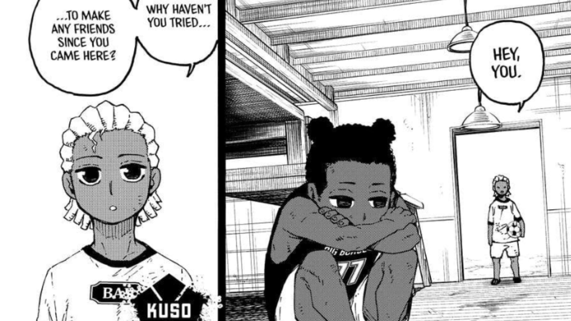 Kuso and Onazi as seen in their childhood (Image Source: Shueisha)