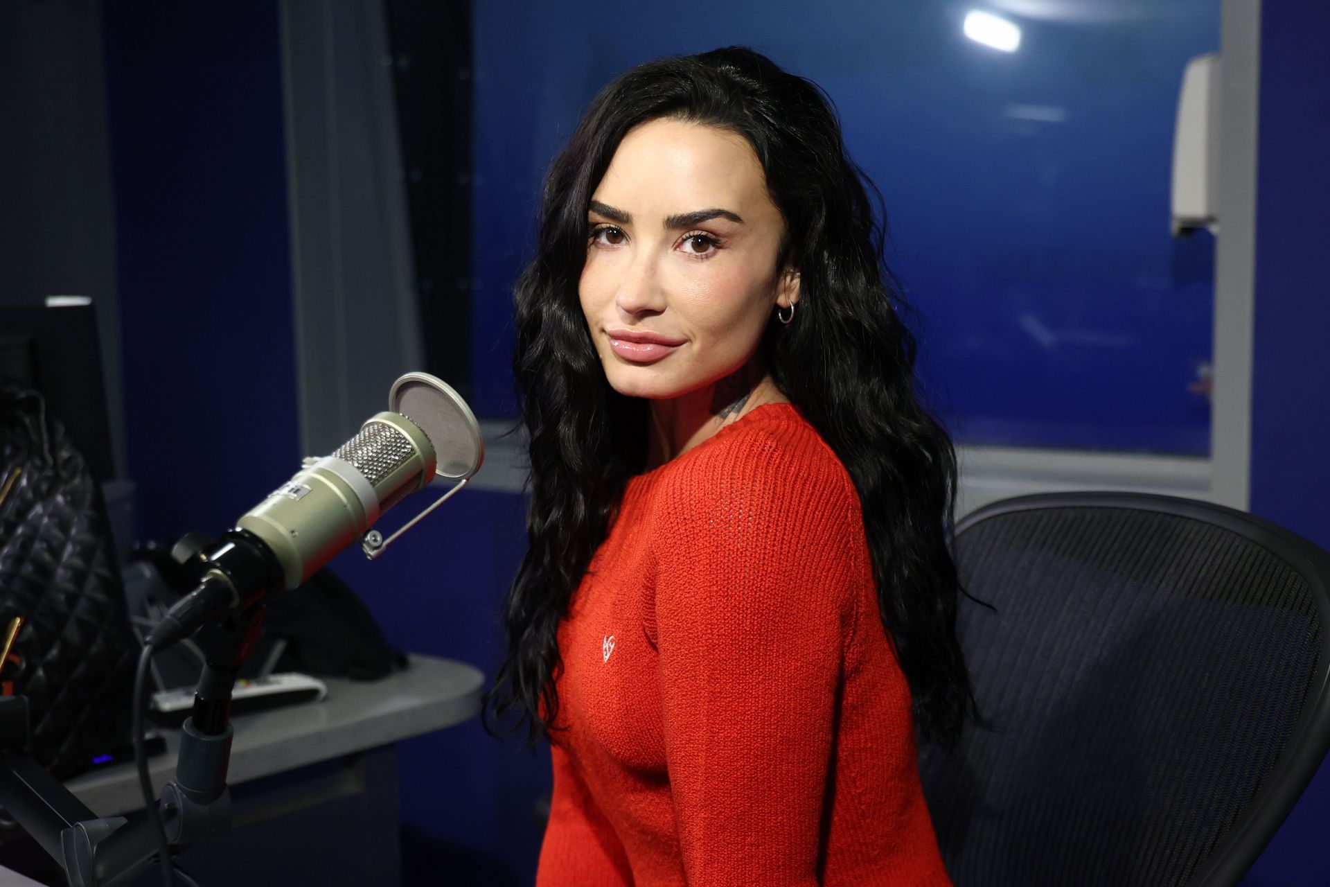 Demi Lovato Visits The SiriusXM Studios In New York City - Source: Getty