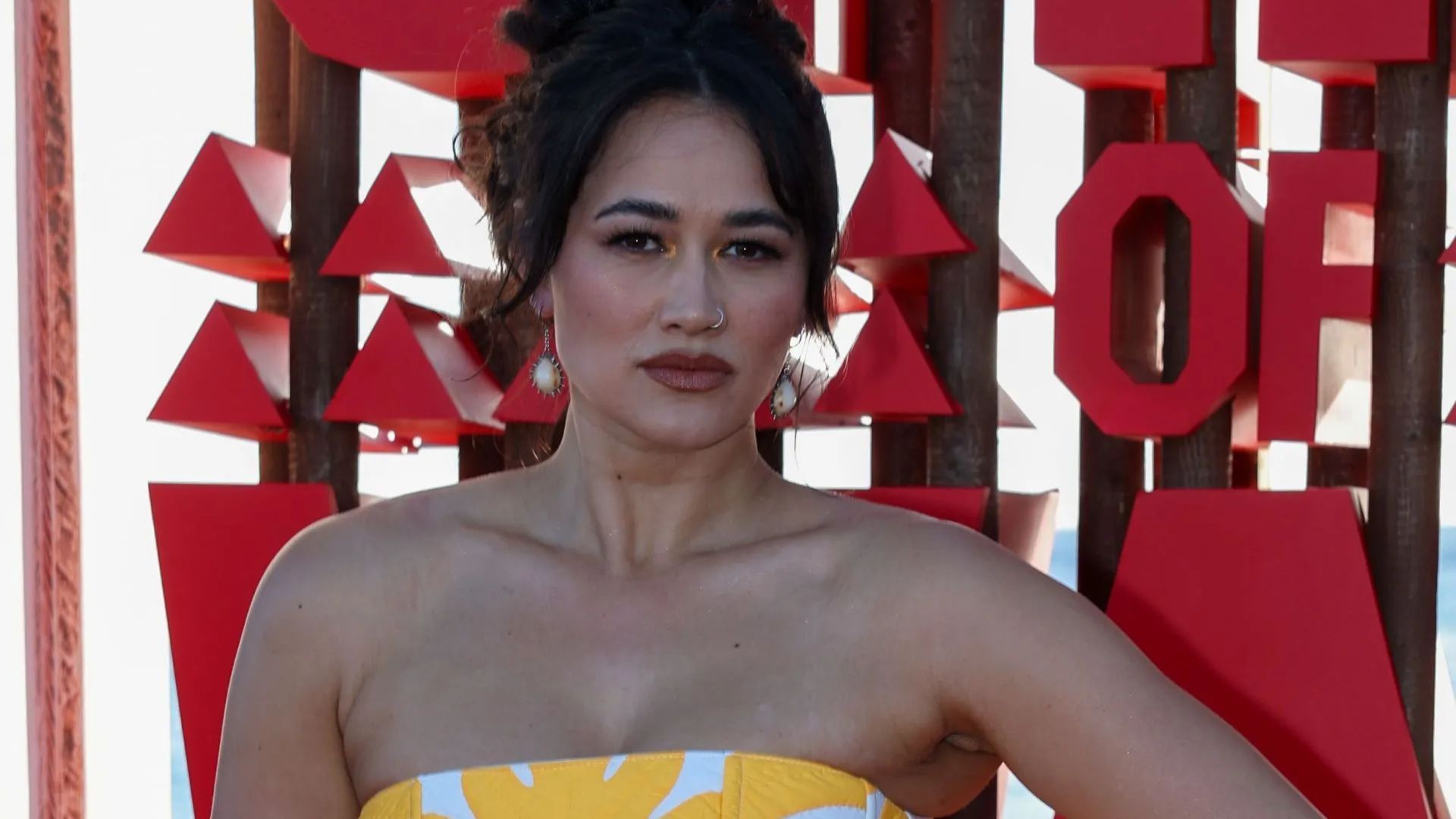 Te Ao O Hinepehinga attends the world premiere of the Chief of War (Source: Getty)