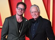 Cameron and Michael Douglas at the 2024 Vanity Fair Oscar Party (Image via Getty)