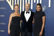 Jeannae Rouzan-Clay, Jesse Collins and Dionne Harmon at the 77th Primetime Emmy Awards Source: Getty
