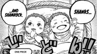 Shanks and Shamrock as babies, as seen in One Piece manga (Image credit: Shueisha)