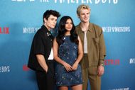 Ashby Gentry, Nikki Rodriguez and Noah LaLonde at Netflix's "My Life With The Walter Boys" photo call in New York | Image via: Getty