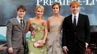 Daniel Radcliffe, J.K. Rowling, Emma Watson, and Rupert Grint (Image via Getty)
