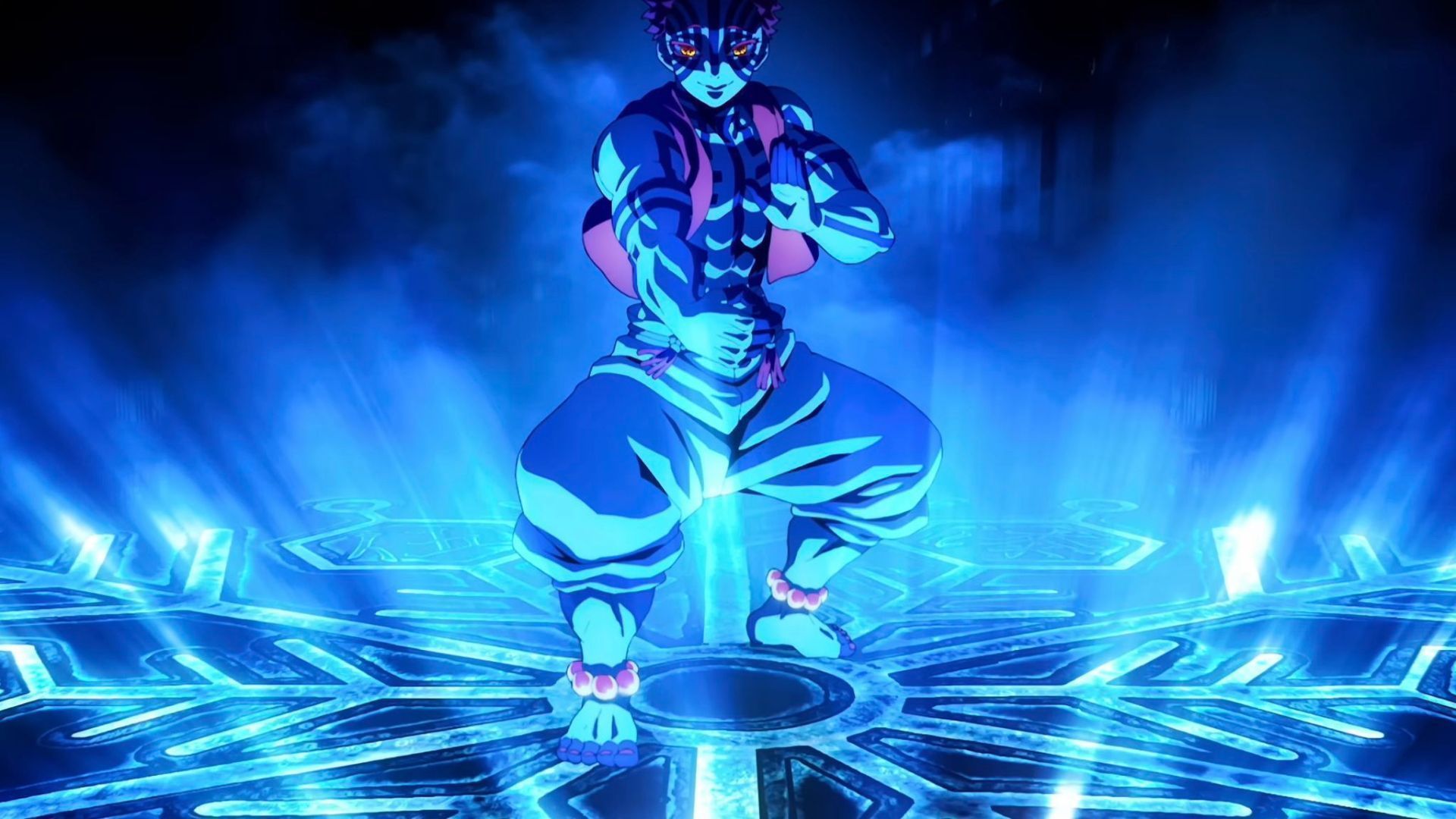 Akaza, as seen in the anime series (Image credits: Ufotable)