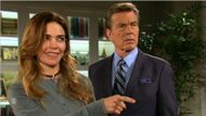 Victoria (Amelia Heinle) and Jack (Peter Bergman) tried to reach Billy about his gambling with Cane on The Young and the Restless | Image: CBS