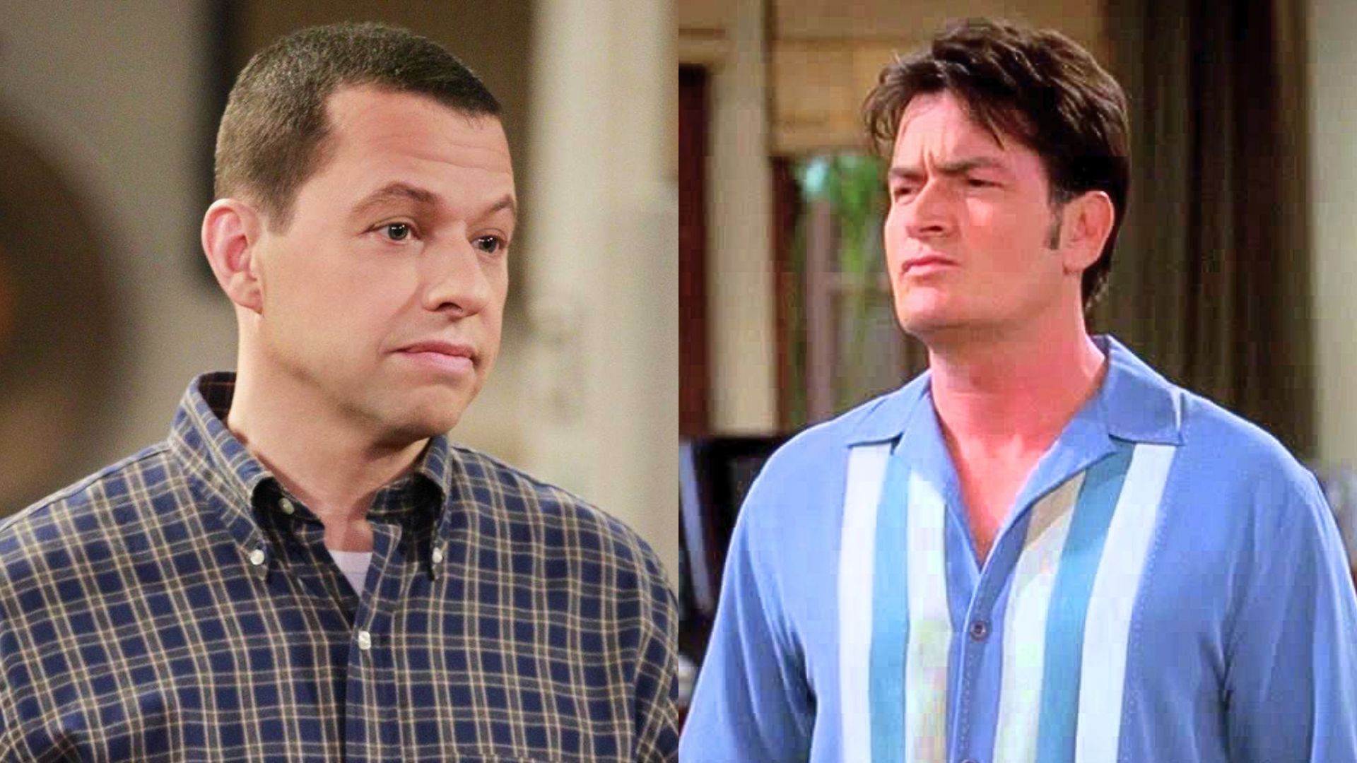Jon Cryer opens up about the massive pay gap between him and Charlie Sheen on Two and a Half Men. (Images via CBS)