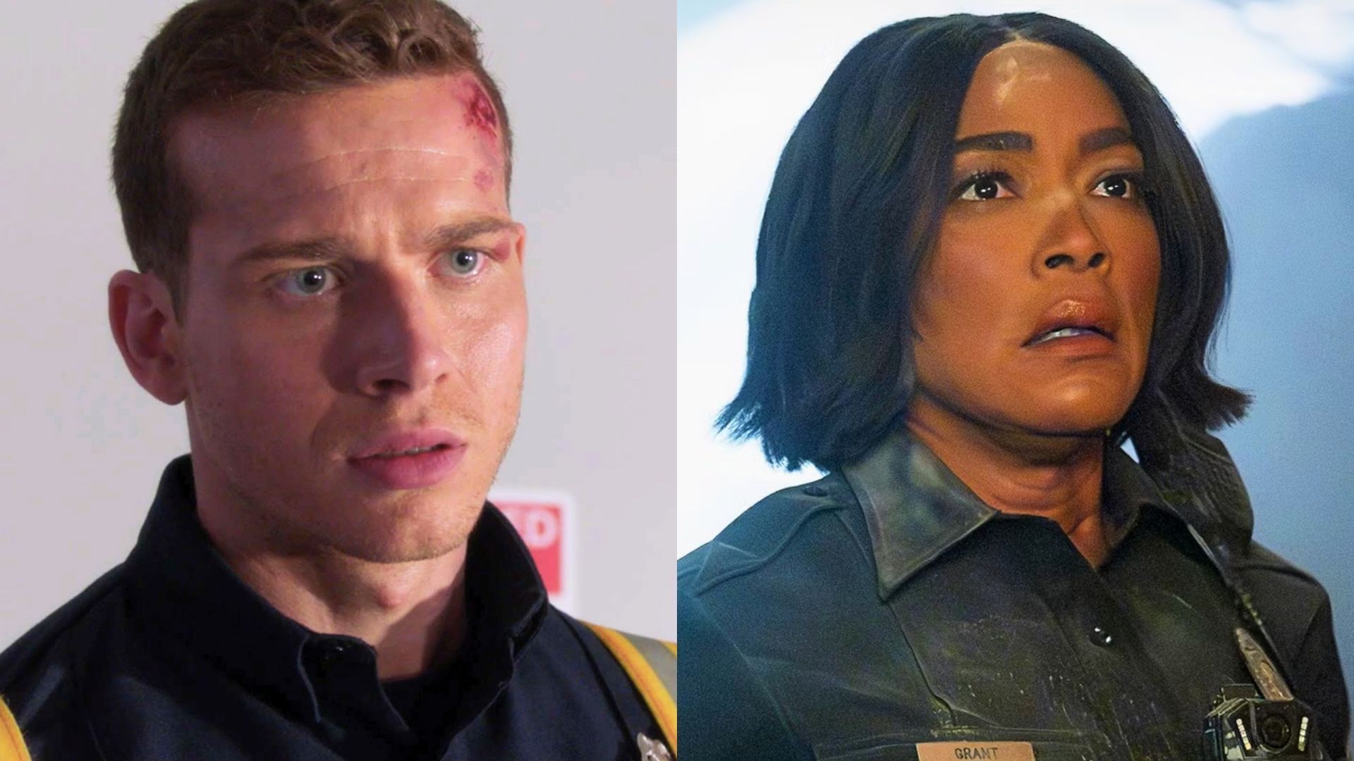 Buck and Athena brace for impact as Los Angeles faces a mysterious threat in 9-1-1 Season 9. (Image via ABC)