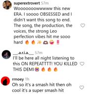 Fans react to Here All Night. (Image via Instagram/@ddlovato)
