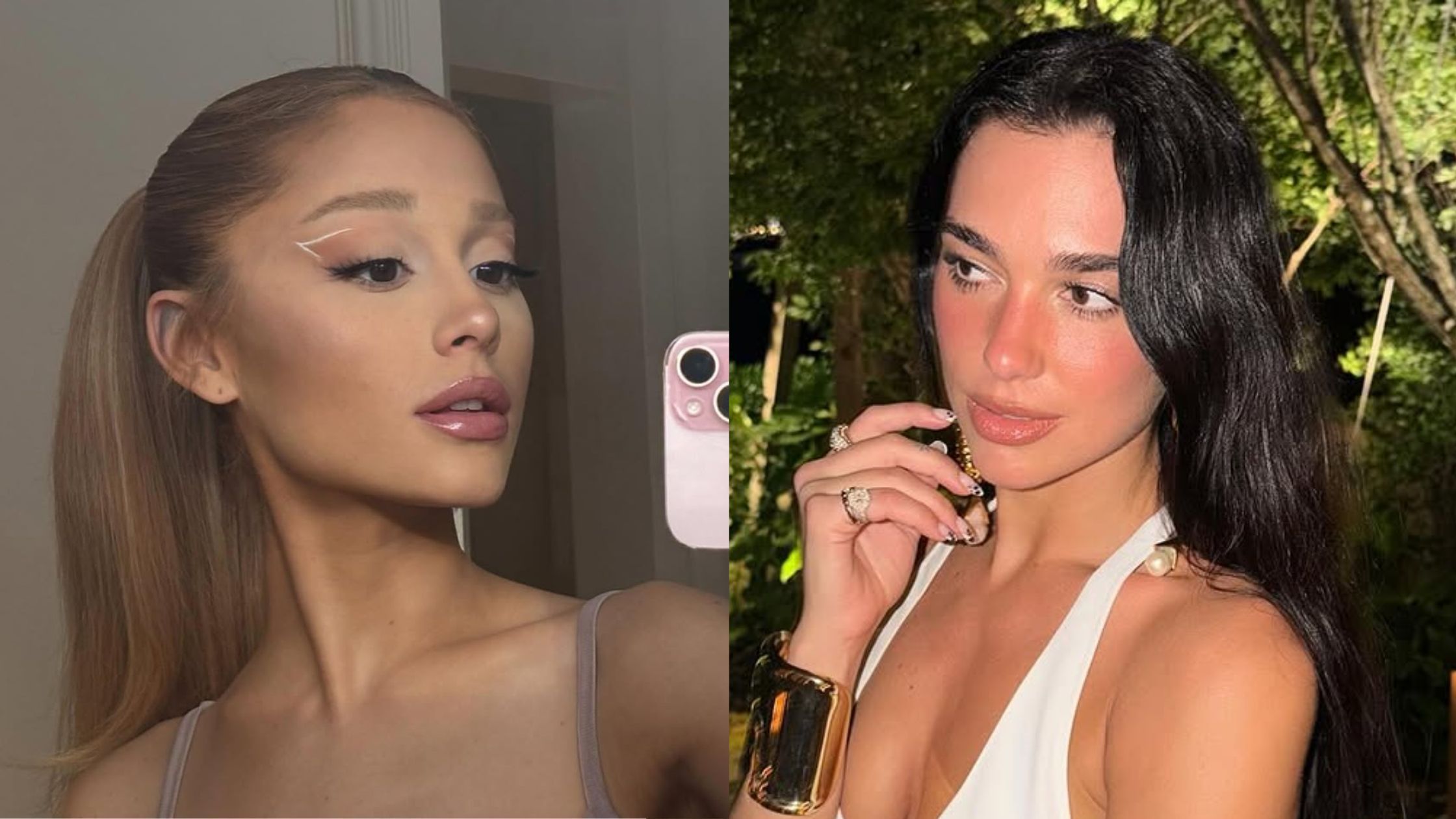 Image obtained from Instagram: @arianagrande @dualipa