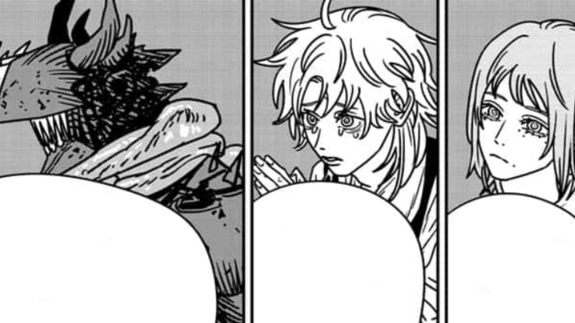 Chainsaw Man, Famine Devil, and Death Devil (Image Credits: Shueisha)