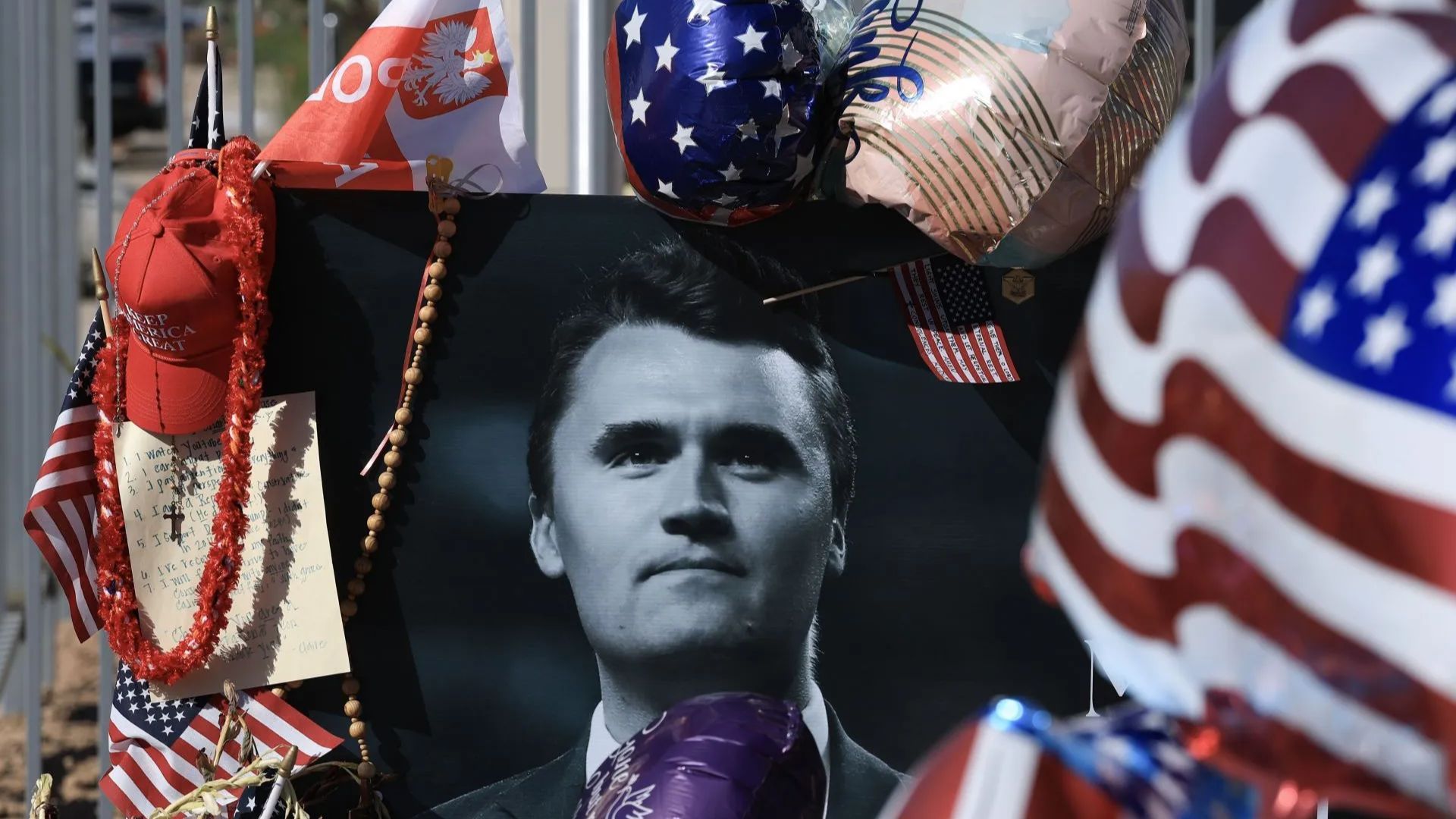 Turning Point USA Founder Charlie Kirk Mourned After Murder (Getty via Soap Central CMS - Resized on Canva)