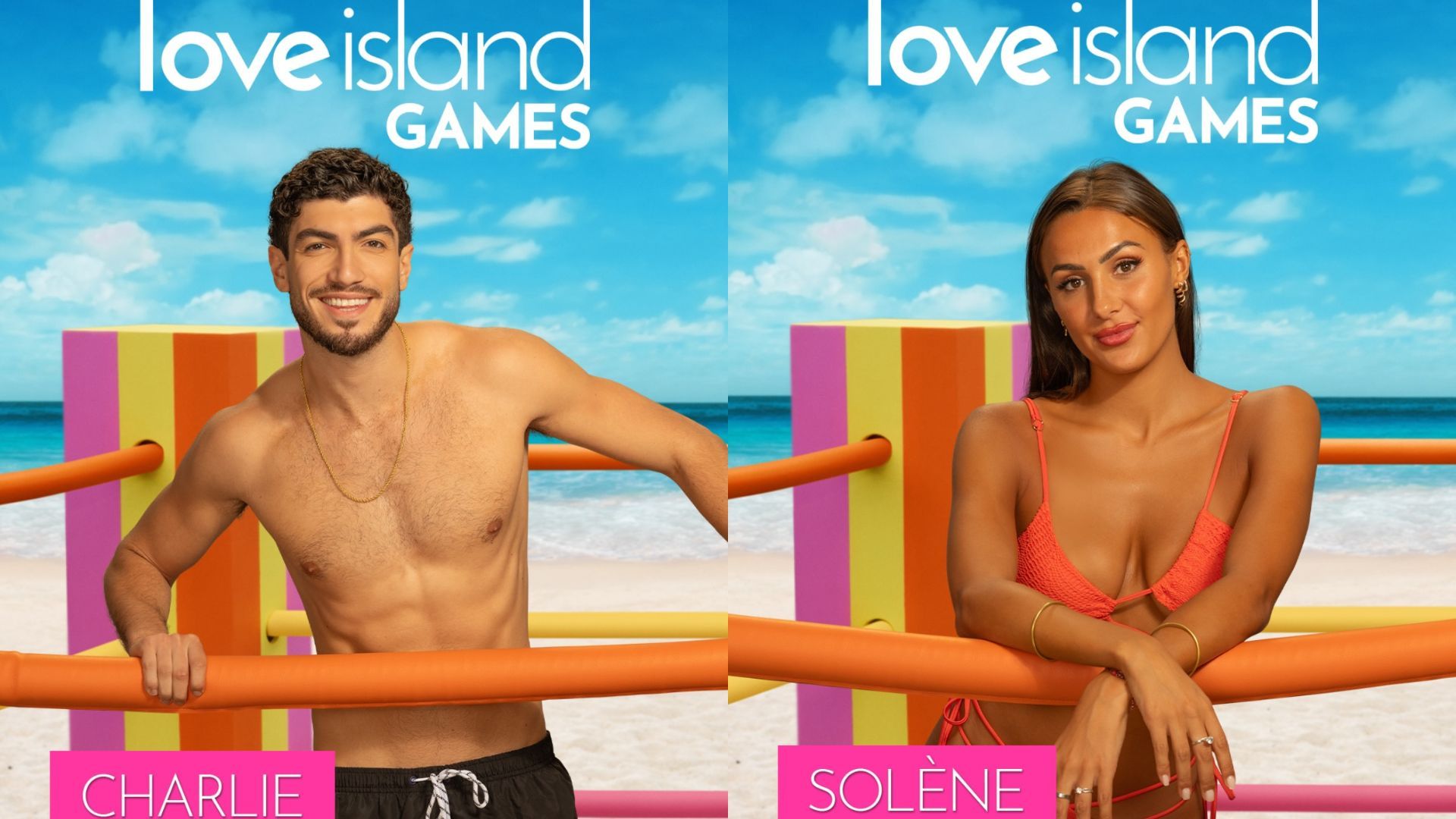 Charlie and Sol&egrave;ne - First Bombshells on Love Island Games Season 2 | Image via Instagram/ @loveislandusa