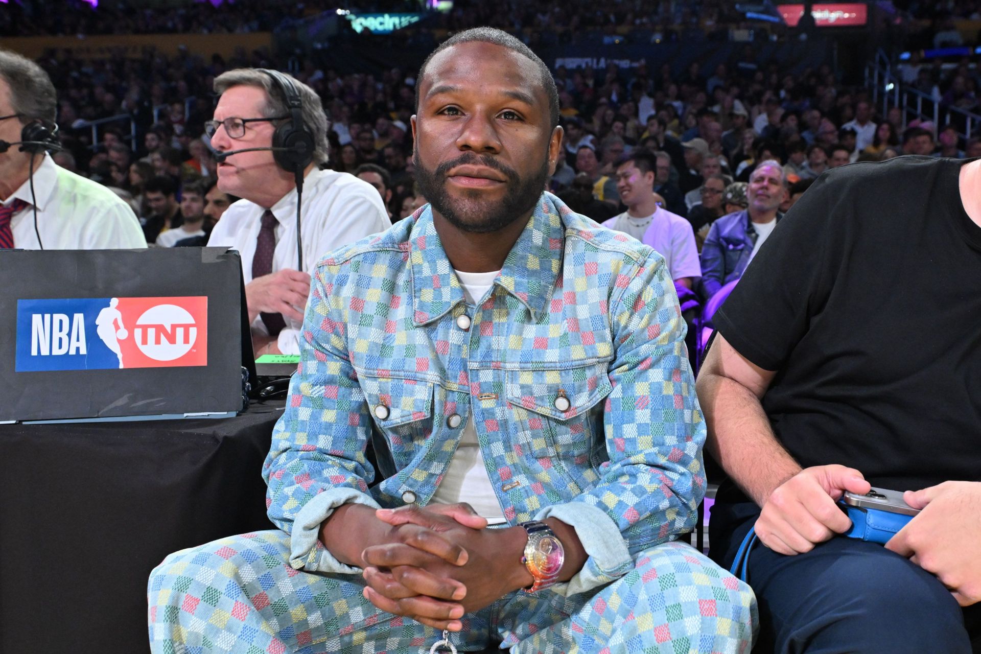 Celebrities At The Los Angeles Lakers Game - Source: Getty