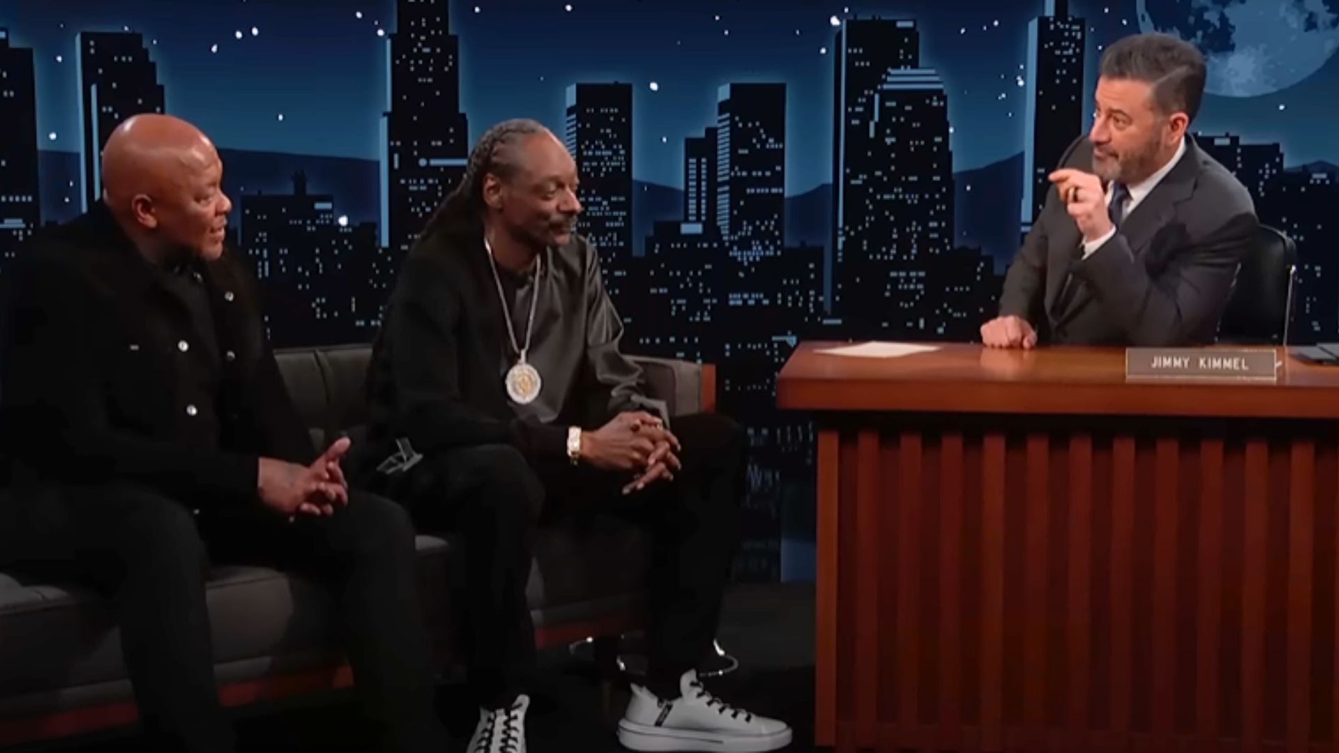 Dr. Dre &amp; Snoop Dogg | Image via Jimmy Kimmel Live