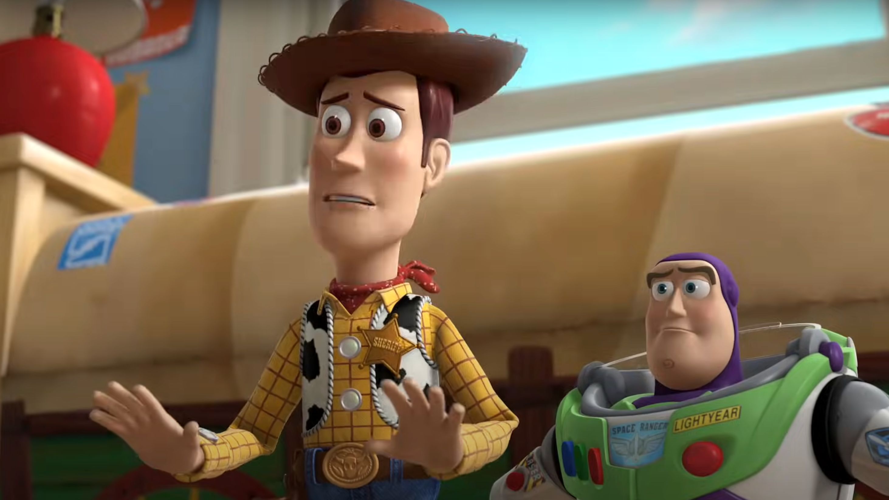 Woody and Buzz Lightyear in the Toy Story 3 trailer (Image via YouTube/Pixar)