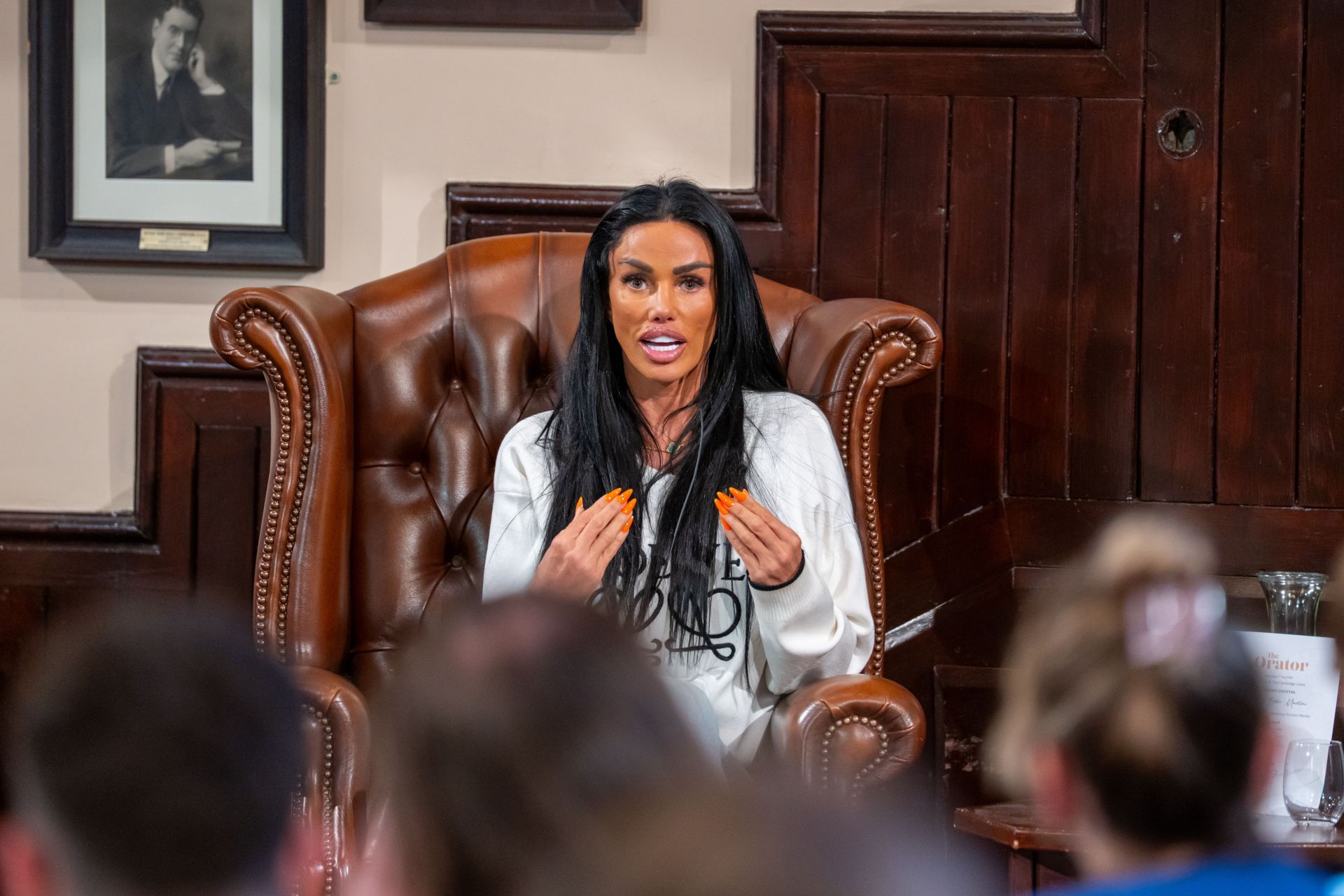 Katie Price Speaks At The Cambridge Union - Source: Getty