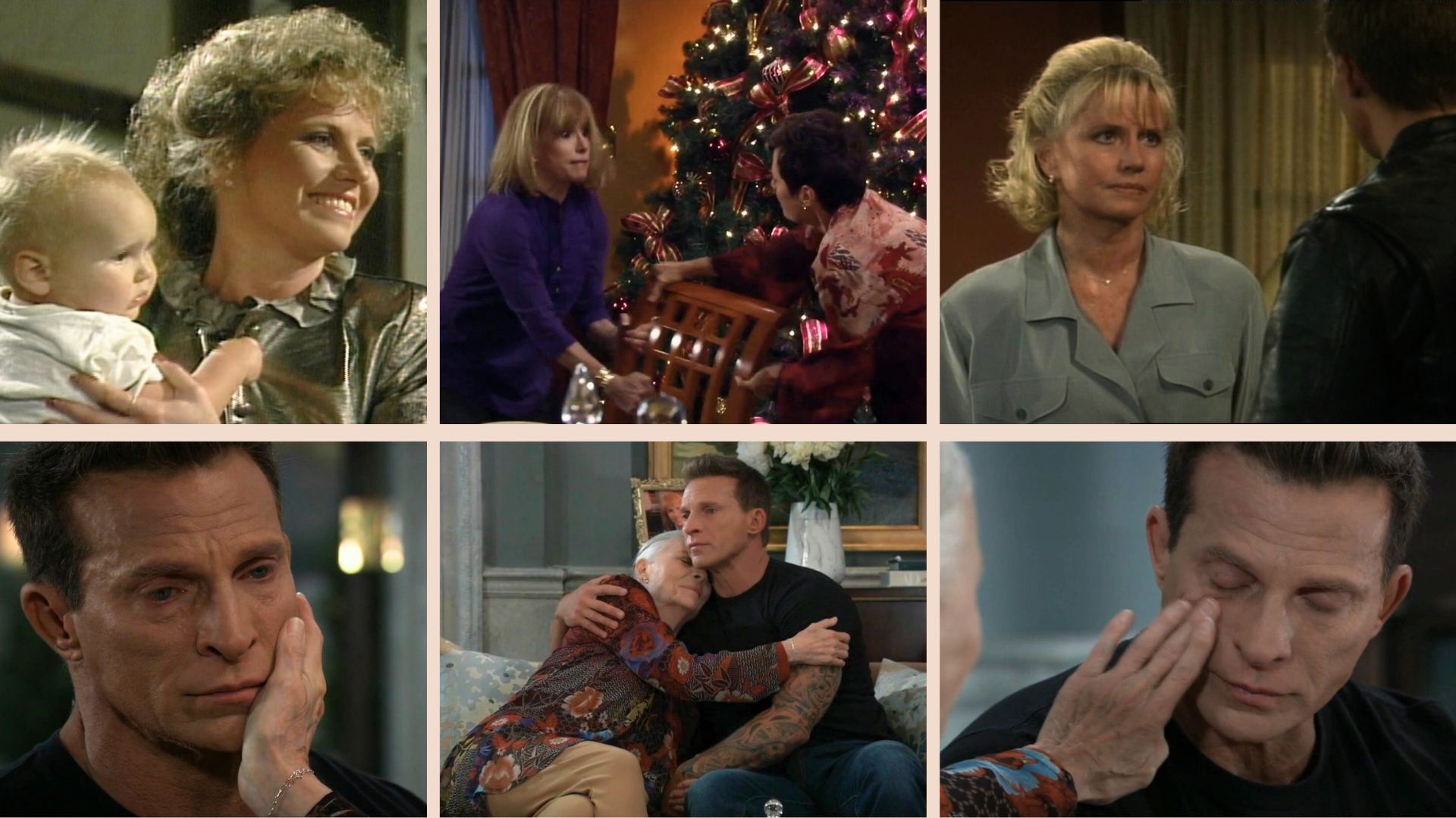 Tracy and Jason reminisce about Monica as they comfort each other over their loss on General Hospital | Image: ABC