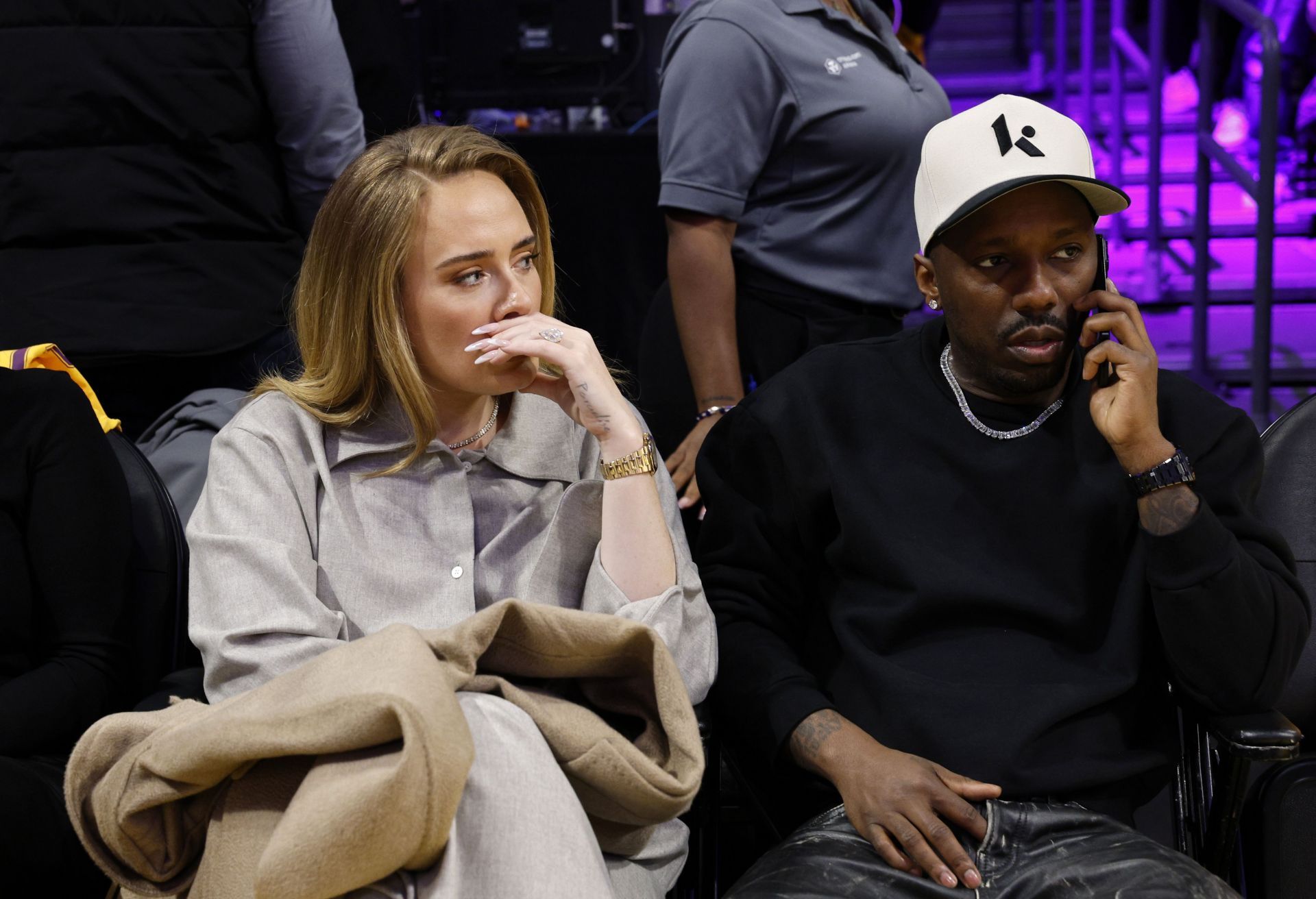 Celebrities At The Los Angeles Lakers Game - Source: Getty