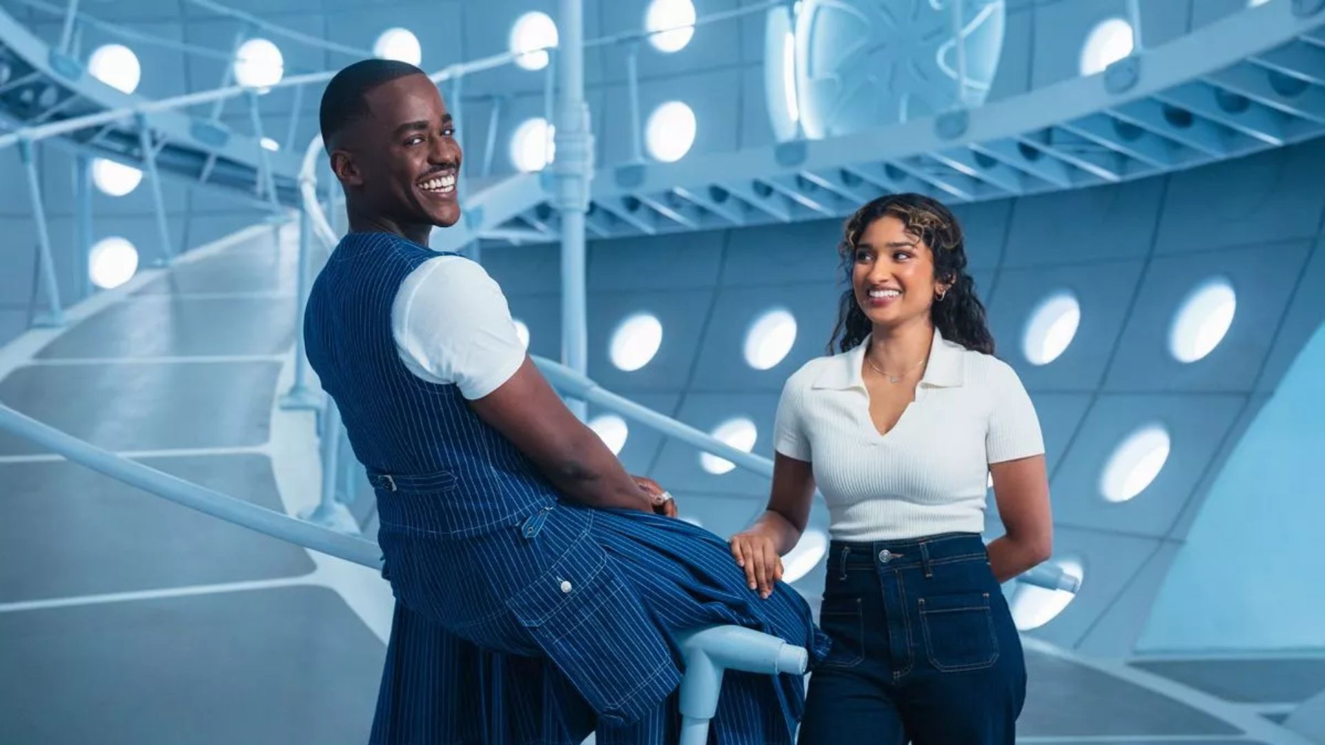 Ncuti and Varada Seethu as the Doctor and Belinda (Image via BBC Studios)