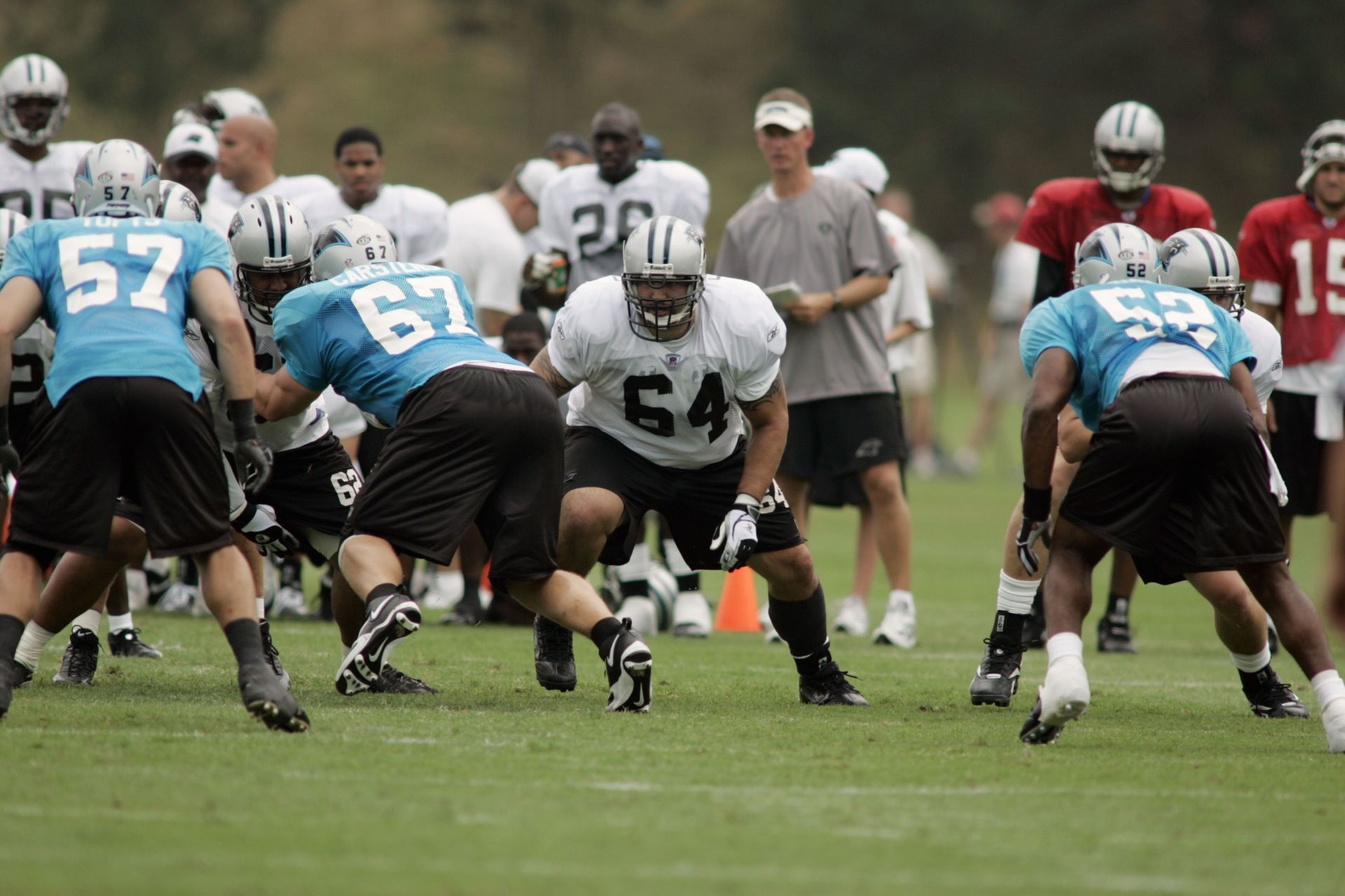 Ferrario (64) during Carolina Panthers Training Camp - Source: Getty