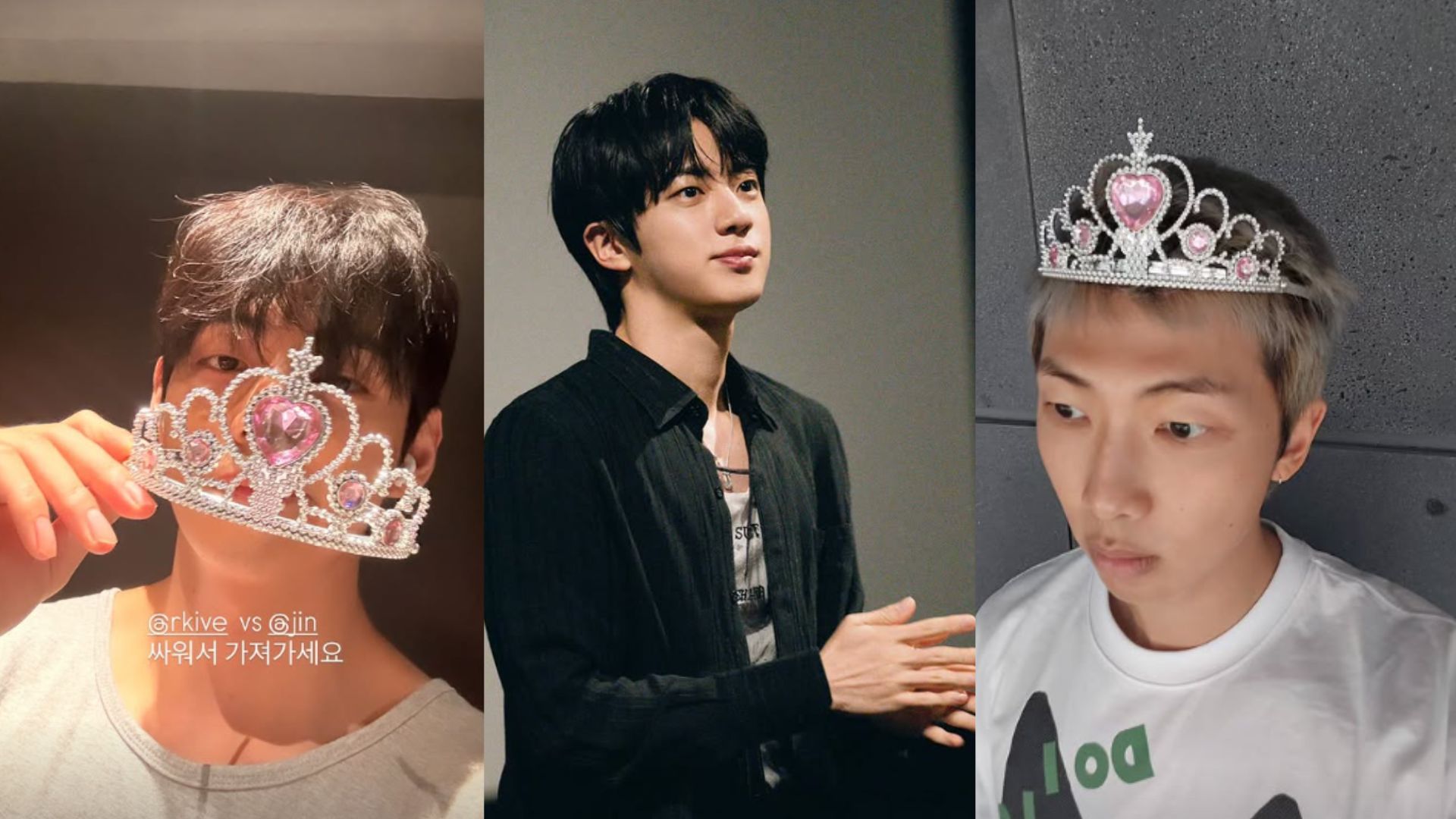 BTS&rsquo; Taehyung, RM, and Jin&rsquo;s funny race for princess crown