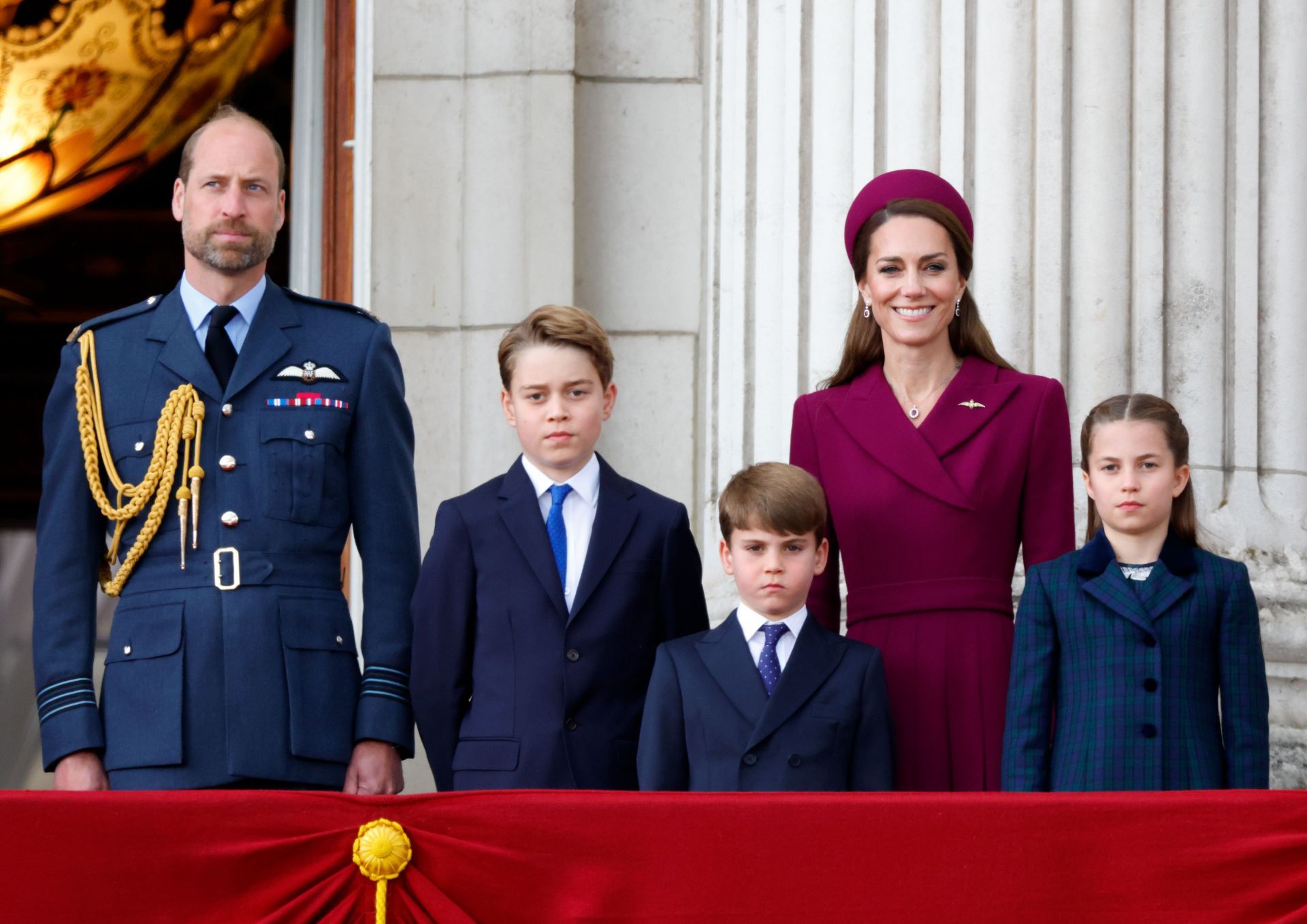 The Royal Family Watch Military Procession To Mark The 80th Anniversary Of VE Day - Source: Getty