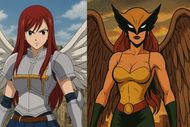Erza Scarlet and Hawkgirl (Image Credits: A-1 Pictures, Warner Bros.)