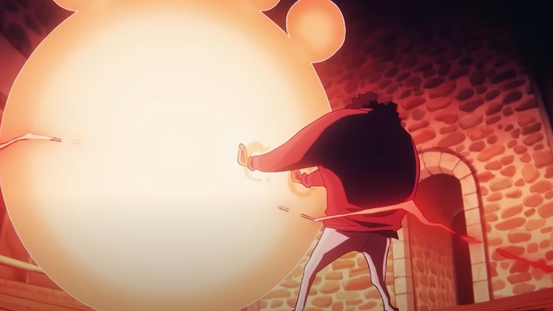 Kuma takes on all the pains of the elderly people (Image Source: Toei Animation)