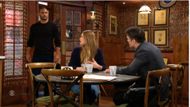 Holden (Nathan Owens) tried to play nice with Claire (Hayley Erin) and Kyle (Michael Mealor) on The Young and the Restless | Image: CBS